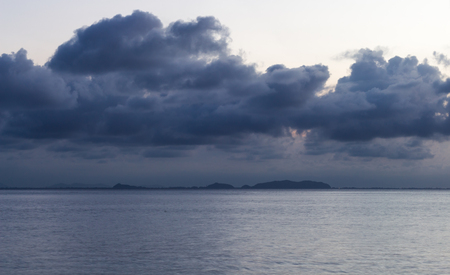 sky with storm clouds over the sea in the marine reserve. Malaysiaの写真素材
