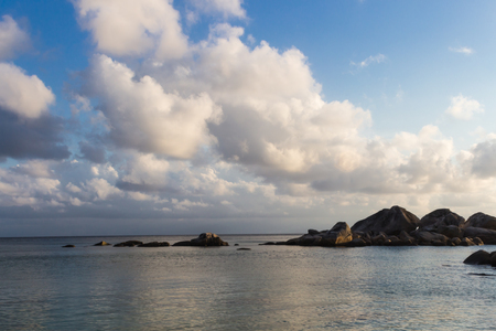 sunset sky with beautiful clouds in the marine parkの写真素材