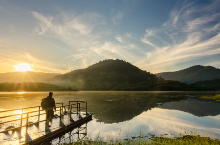 Jan 2016 -  Stunning view with beautiful morning cloud at Sik, Kedah, Malaysiaの写真素材