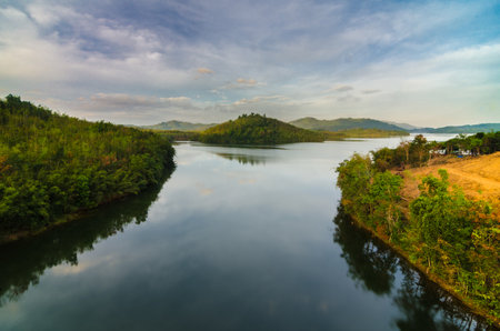 Jan 2016 -  Stunning view with beautiful morning cloud at Sik, Kedah, Malaysiaのeditorial素材