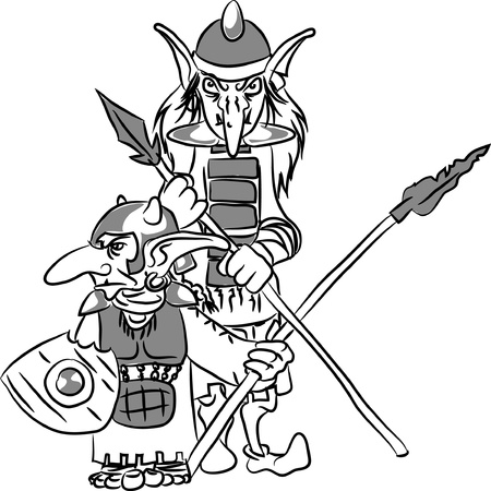 Two funny goblins のイラスト素材