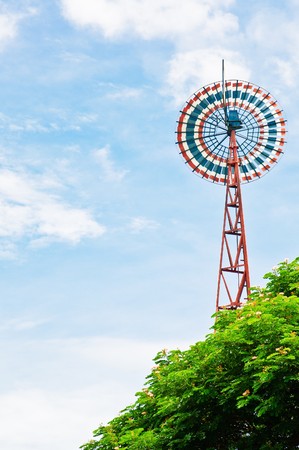 Windmill on clear sky.の写真素材