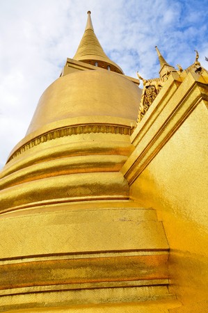 golden pagoda in Thailand.の写真素材