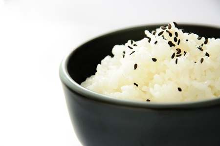 Japanese rice with sesameの写真素材