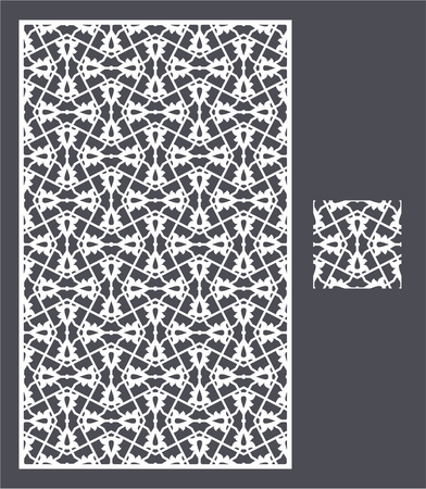 Laser cut vector panel and the seamless pattern for decorative panel. A picture suitable for printing, engraving, laser cutting paper, wood, metal, stencil manufacturing.のイラスト素材