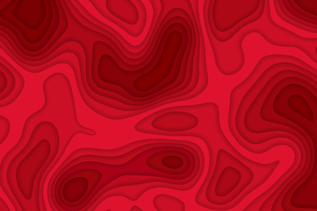 Papercut multi layers 3D color texture vector background. Abstract topography concept design or flowing liquid illustration for website template.のイラスト素材