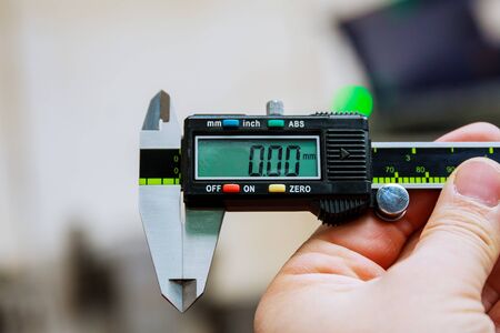 Calipers. Modern digital measuring device. Measurement accuracyの写真素材