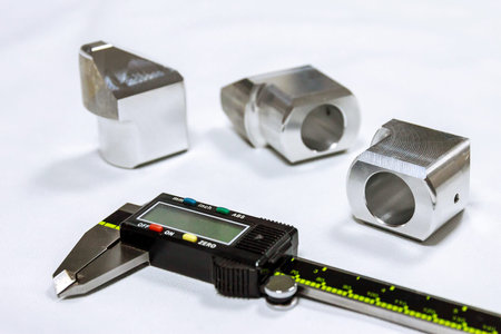 Calipers. Modern digital measuring device. Measurement accuracy