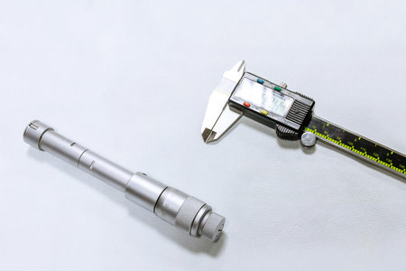 Calipers. Calibration Bore micrometer. Devices for accurate measurement of hole diameter.