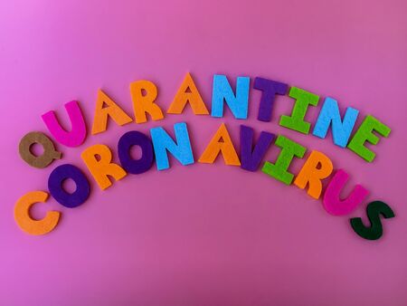 Coronavirus text in background, copy spaceの写真素材