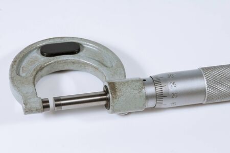 micrometer on a white backgroundの写真素材