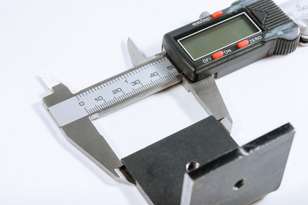 Calipers. Modern digital measuring device. Measurement accuracy.