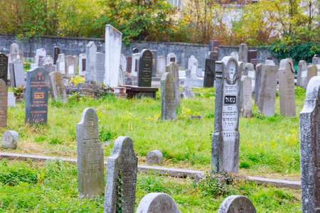 Uzhhorod, Ukraine, 30 October 2020: Old Jewish cemetery in Ukraine, Uzhhorodのeditorial素材