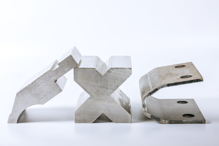 Sheet metal bending tool and equipment isolated on a white background. Special Bending machine...