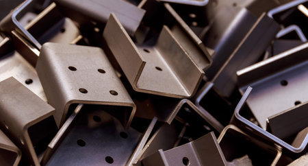 sheet metal product after processing on a bending machine. Precise bending of metal product