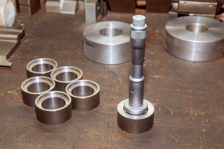 micrometer. Device for accurate measurement of hole diameterの写真素材