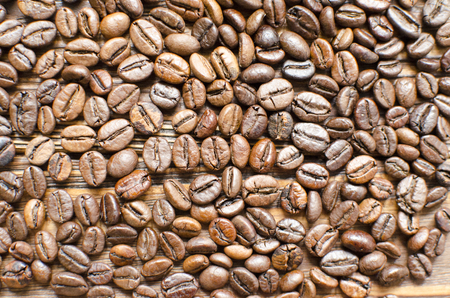 coffee, beans, border, wooden,  backgroundの写真素材