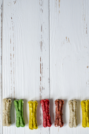 food, dog, bone, chewing, coloredの写真素材