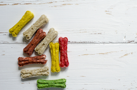 food, dog, bone, chewing, coloredの写真素材
