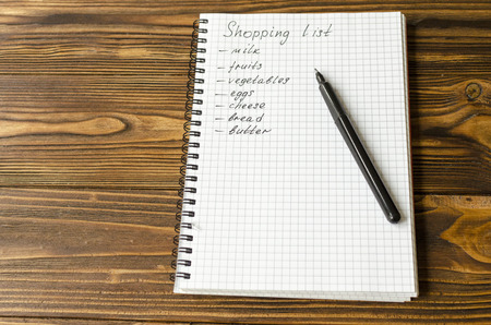 shopping listの写真素材