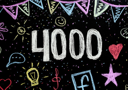 4 000 chalk drawing on blackboardの写真素材