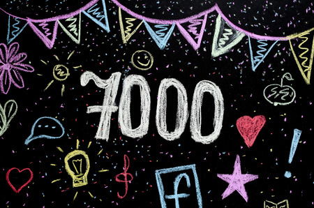 7 000 chalk drawing on blackboardの写真素材