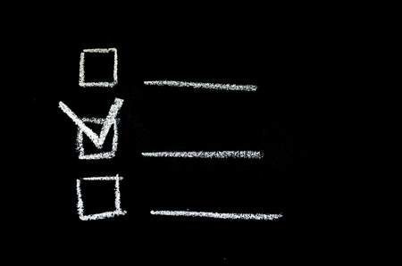 Chalkboard check box backgroundの写真素材