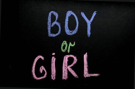 chalk drawn words on blackboardの写真素材