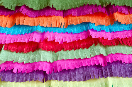 colored crepe paper abstract backgroundの写真素材