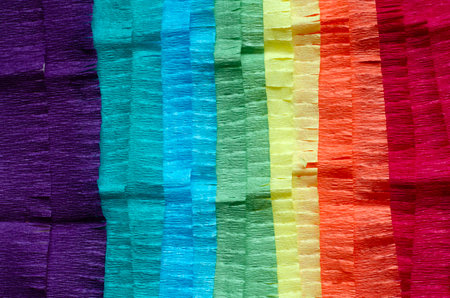 colored crepe paper abstract backgroundの写真素材