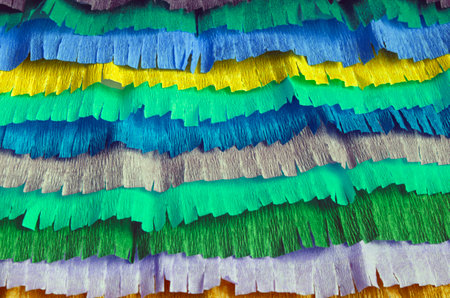 colored crepe paper abstract backgroundの写真素材
