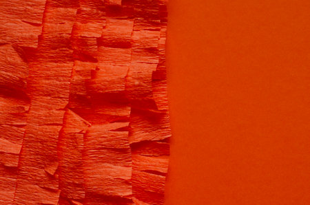 cut crepe paper. first step of making pinataの写真素材