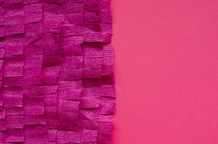 cut crepe paper. first step of making pinataの写真素材