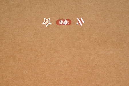 to do list on brown craft paper backgroundの写真素材