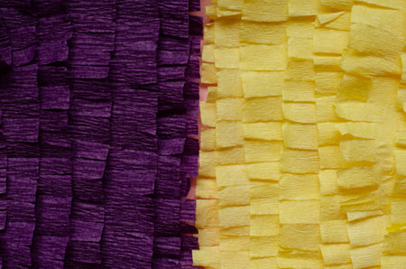 cut crepe paper. first step of making pinataの写真素材