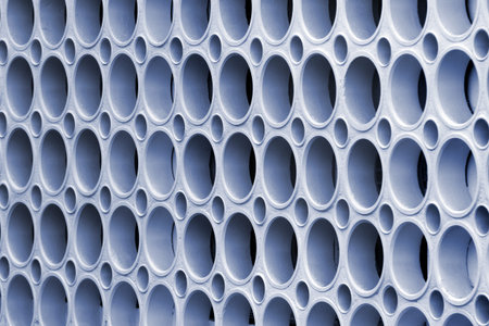 Wall with round holes