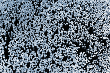 Plastic bristles of a brush, abstract macro backgroundの写真素材