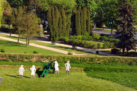 Zamosc, Poland - May 1, 2018: The Arsenal Museum of fortifications and weaponry, a division of Zamosc Museum.のeditorial素材
