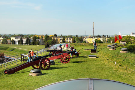 Zamosc, Poland - May 1, 2018: The Arsenal Museum of fortifications and weaponry, a division of Zamosc Museum.のeditorial素材