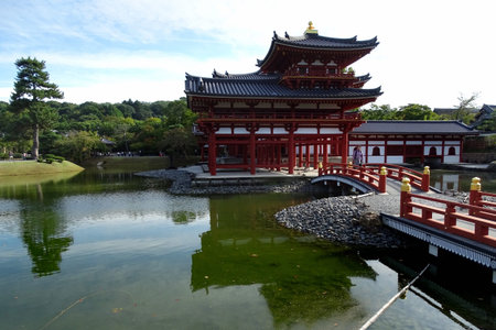 Uji, Japan - October 5, 2017: Famous Byodo-in Temple, a UNESCO World Heritage Site located in Uji,...