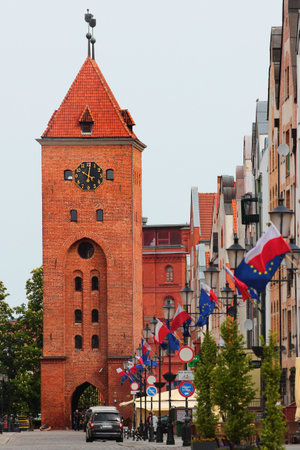 Elblag, Poland - May 9, 2019: Old Town of Elblag. It was destroyed during World War II and is being restored since 1989 till now.のeditorial素材