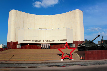 Belgorod, Russia - June 22, 2019: Military history museum with "Fiery Arch, Belgorod direction" - the largest diorama in Russia and Europe, dedicated to Prokhorovka tank battle.のeditorial素材