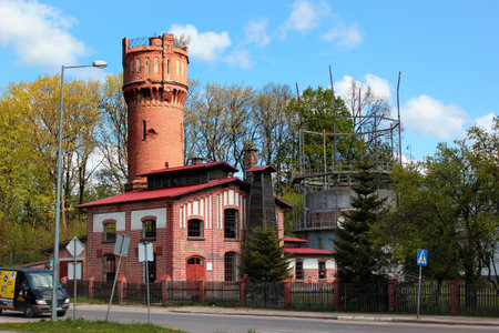 Gorowo Ilaweckie, Poland - May 7, 2019: Former municipal gas factory, established in 1908 in then German town of Landsberg, now The Gas Industry Museum of Warmia and Mazury.のeditorial素材