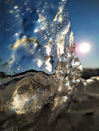 the abstract background of ice structure