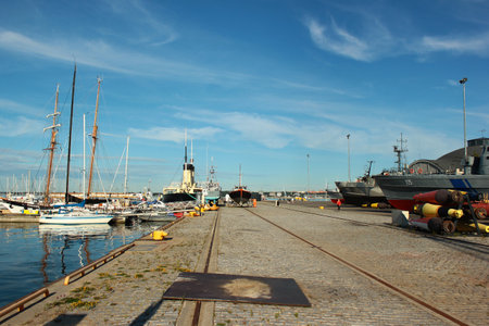 Tallinn, Estonia - July 8, 2017: Estonian Maritime Museum at Lennusadam, the historical seaplane harbour in Tallinn.のeditorial素材