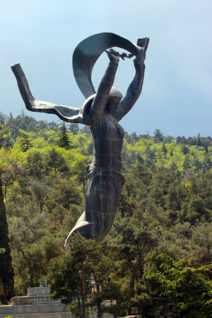 Tbilisi, Georgia - April 30,2017: World War II Memorial  in Vake Park, a public park in the Vake district of Tbilisi at the western end of Chavchavadze Avenue.のeditorial素材
