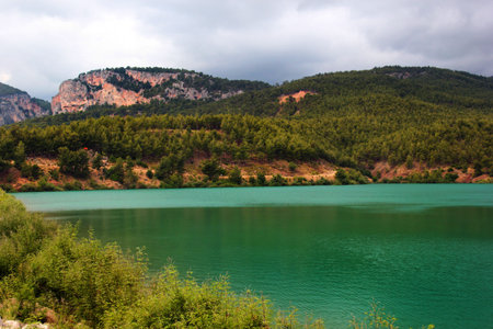 Spectacular Doyran lake in Konyaalti district of Antalya, Turkey. A popular place of impressive...