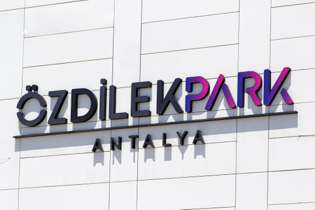 Antalya, Turkey - July 1, 2022: Popular Ozdilek Shopping Mall in Kepez district. Famous Marketplace and trading retail store.のeditorial素材