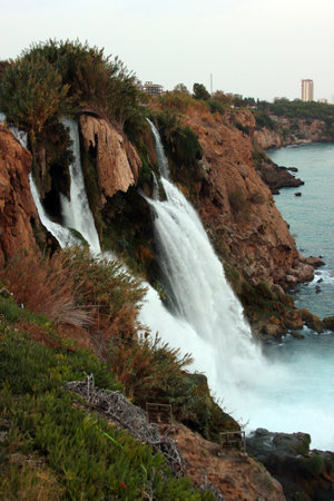 Lower Duden Waterfall in Antalya, Turkeyの写真素材