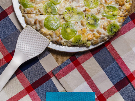 Kiwi made with biscuitsの写真素材